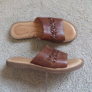 Born Womens St.Francis Sandals Size 7 Brown Comfort Leather Sandals Flats shoes